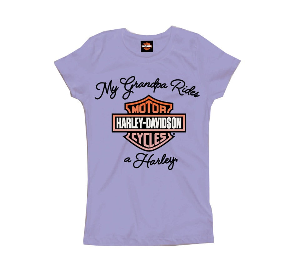 Harley-Davidson Girls Grandpa Rides A Harley Tee