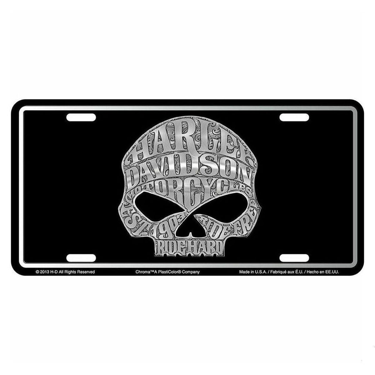 Harley-Davidson Skull Stamped Metal Plate