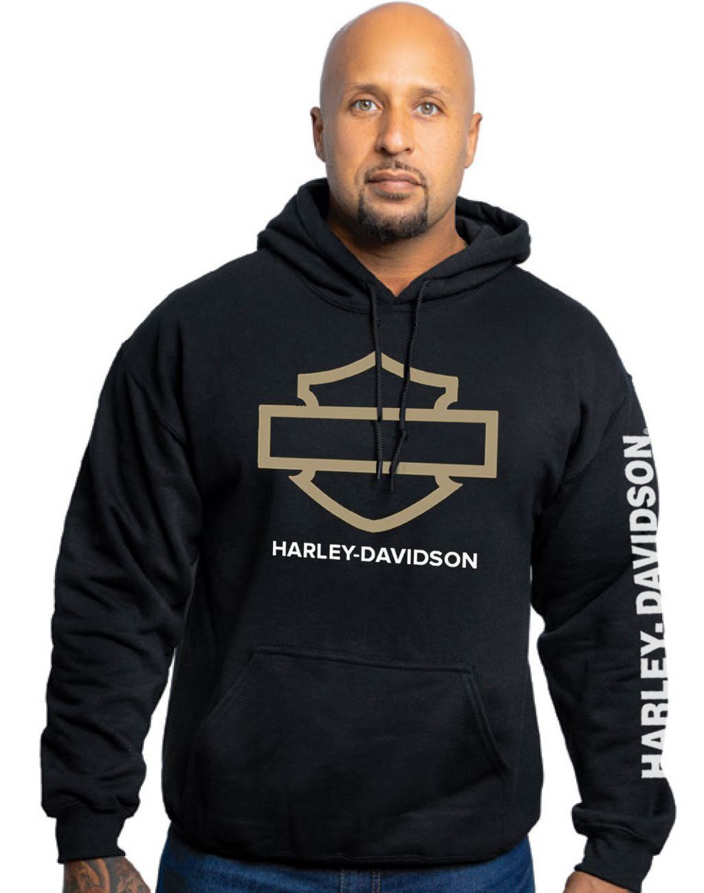 Harley-Davidson Men's Gold Open Bar & Shield Hoodie
