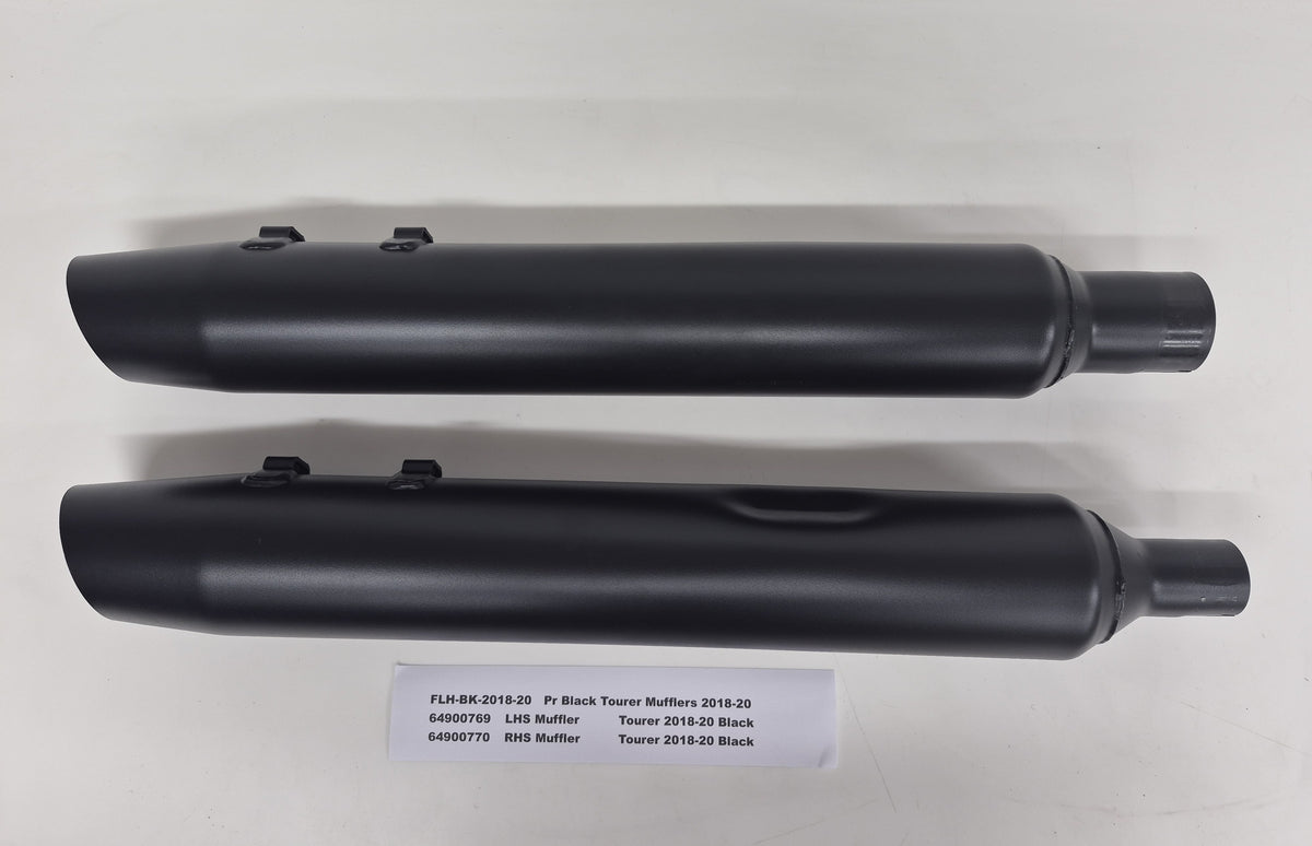 Pr Black Mufflers 2018-20 FLH Tourer