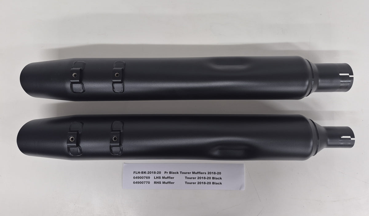 Pr Black Mufflers 2018-20 FLH Tourer