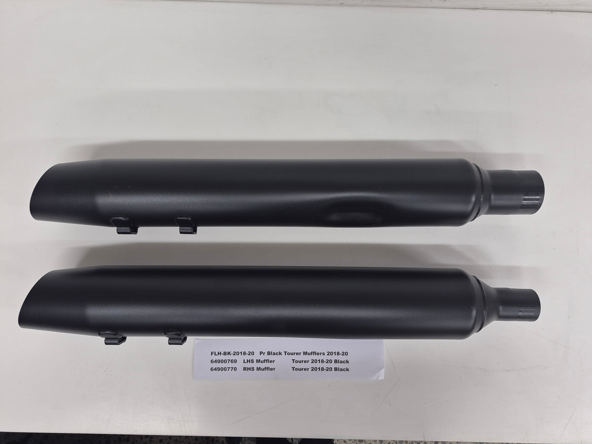 Pr Black Mufflers 2018-20 FLH Tourer