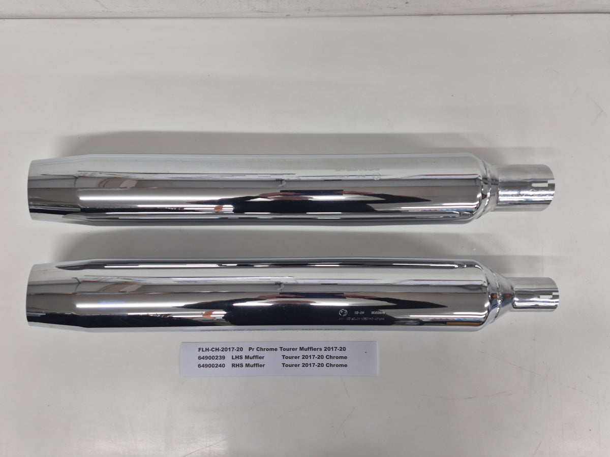 Pr Chrome Mufflers 2017-20 FLH Tourer