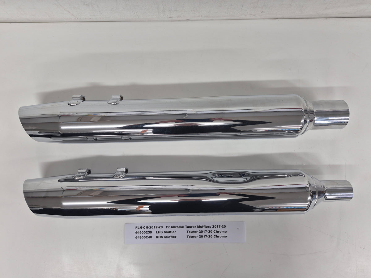 Pr Chrome Mufflers 2017-20 FLH Tourer