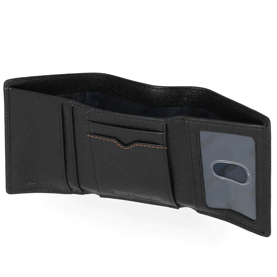 Harley-Davidson Men's Classic B&S Trifold Wallet