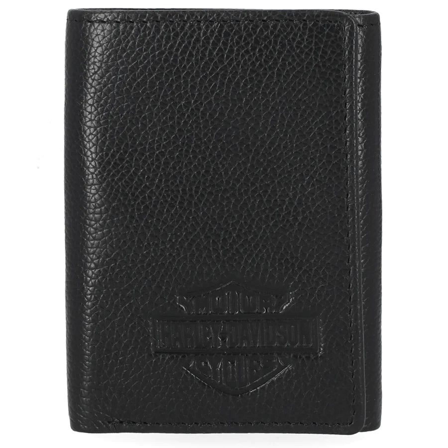 Harley-Davidson Men's Classic B&S Trifold Wallet