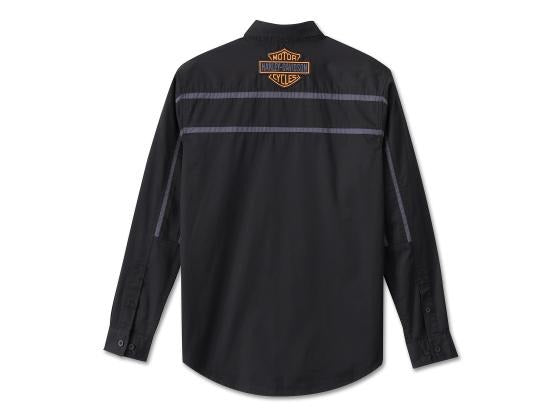 Harley-Davidson Men's Race Stripe L/S Shirt (Black)