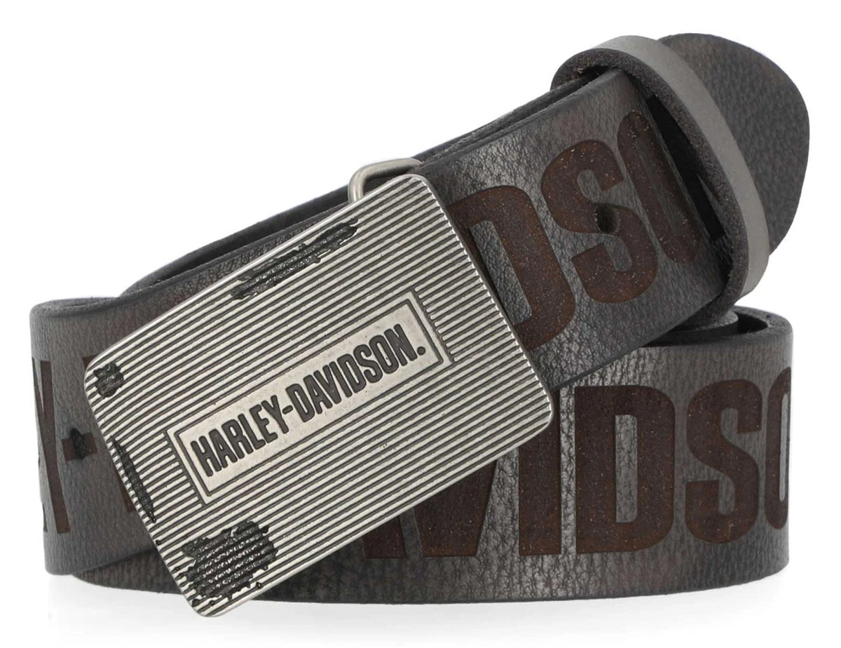 Harley-Davidson Grunge Black Leather Belt