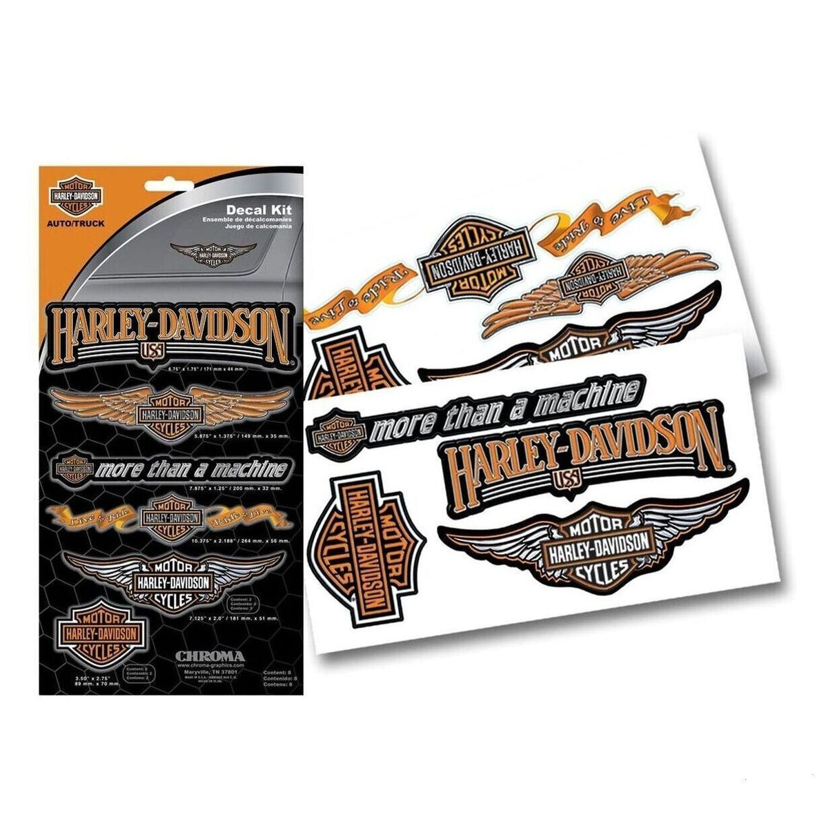 Harley-Davidson 8 Piece Decal Kit