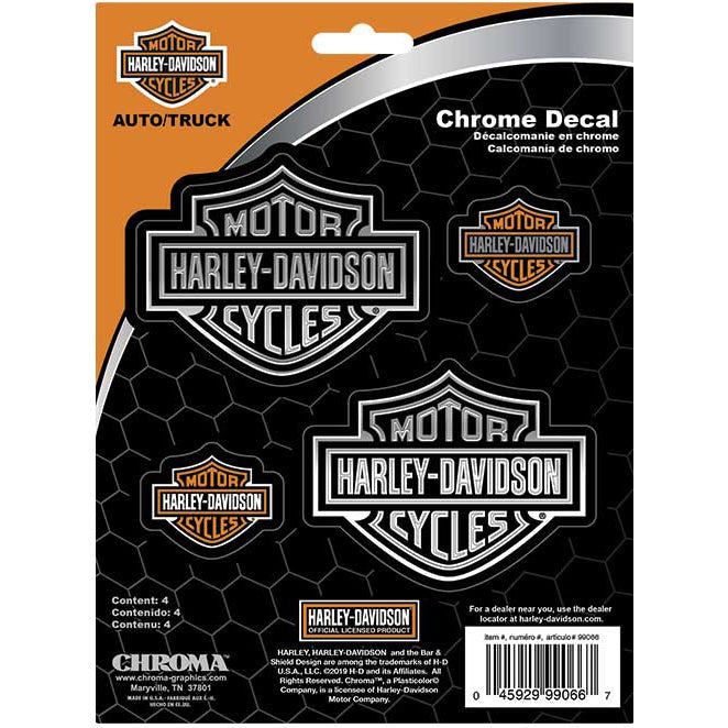 Harley-Davidson Chrome Bar & Shield Decals