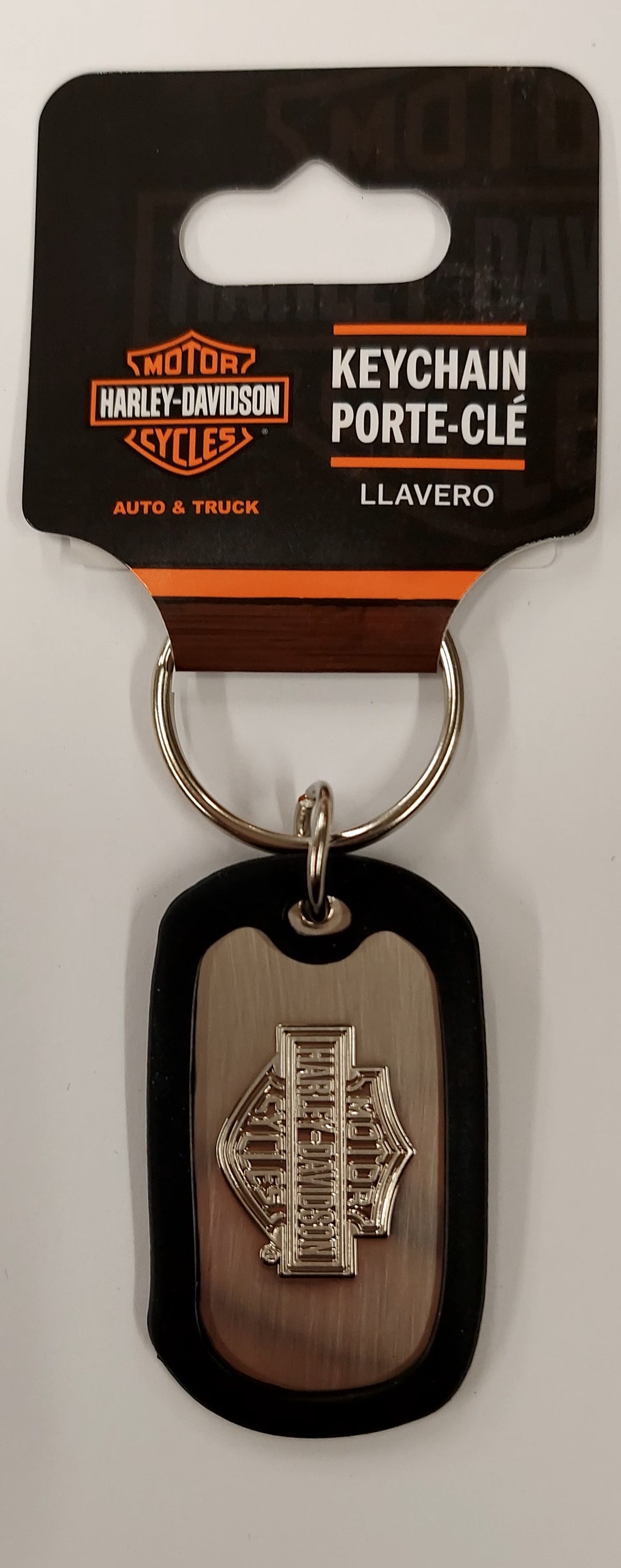 Harley-Davidson Rubber & Metal Dog Tag Key Chain