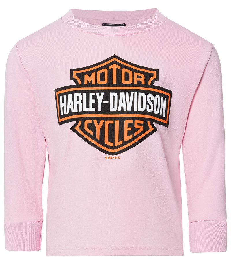 Harley-Davidson Girls Pink Bar & Shield L/S Tee
