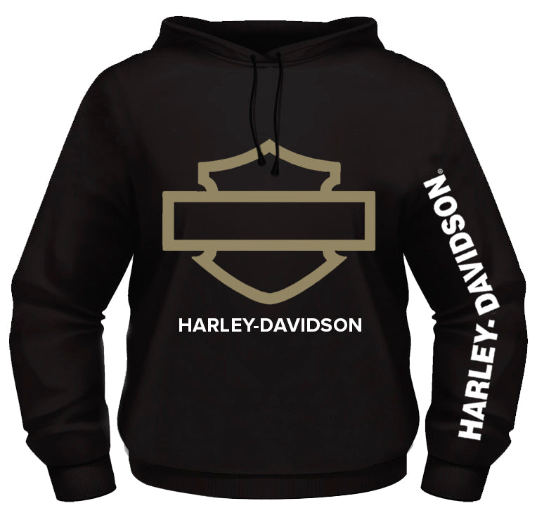 Harley-Davidson Gold Outline B&S Men's Dealer Hoodie
