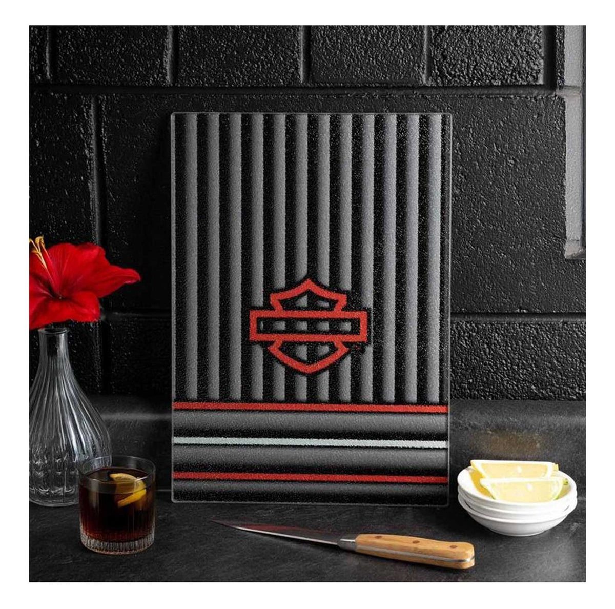 Harley-Davidson Open B&S Stripes Cutting Board