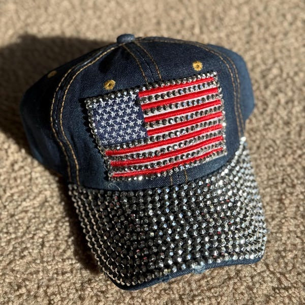 DENIM CAP BLING