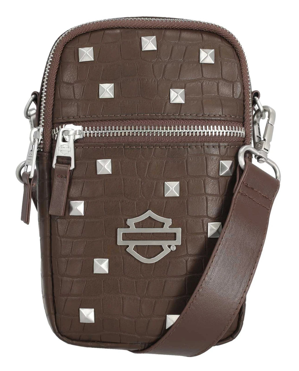 Harley-Davidson Brown Croco Crossbody