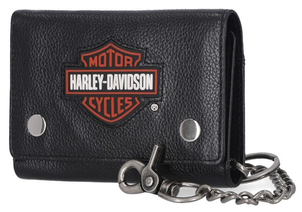 Harley-Davidson Bar & Shield Trifold Wallet W/Chain