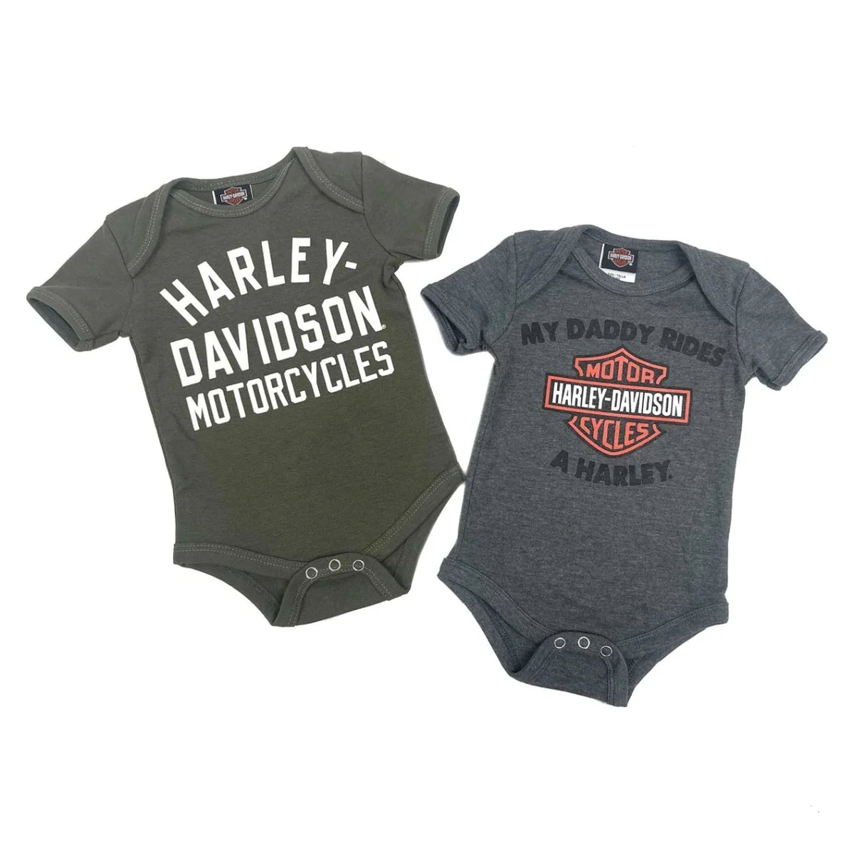 Harley-Davidson My Daddy Rides A Harley 2p Creeper Khaki/Grey