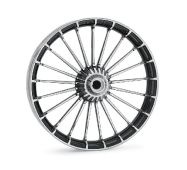 Turbine Front Wheel, Black/Machined ,21X3.-43300722-Rolling Thunder Harley-Davidson