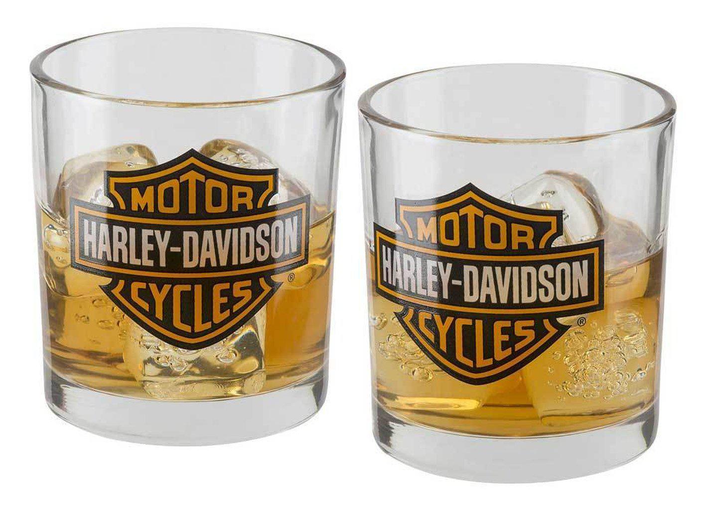 Bar & Shield Double Old Fashion Dof Set-HDX98707-Rolling Thunder Harley-Davidson