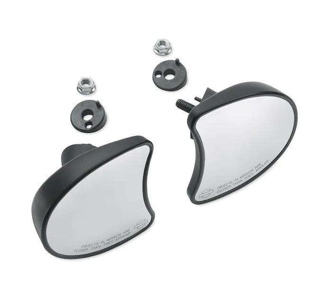 Black Fairing Mount Mirrors-56000076-Rolling Thunder Harley-Davidson