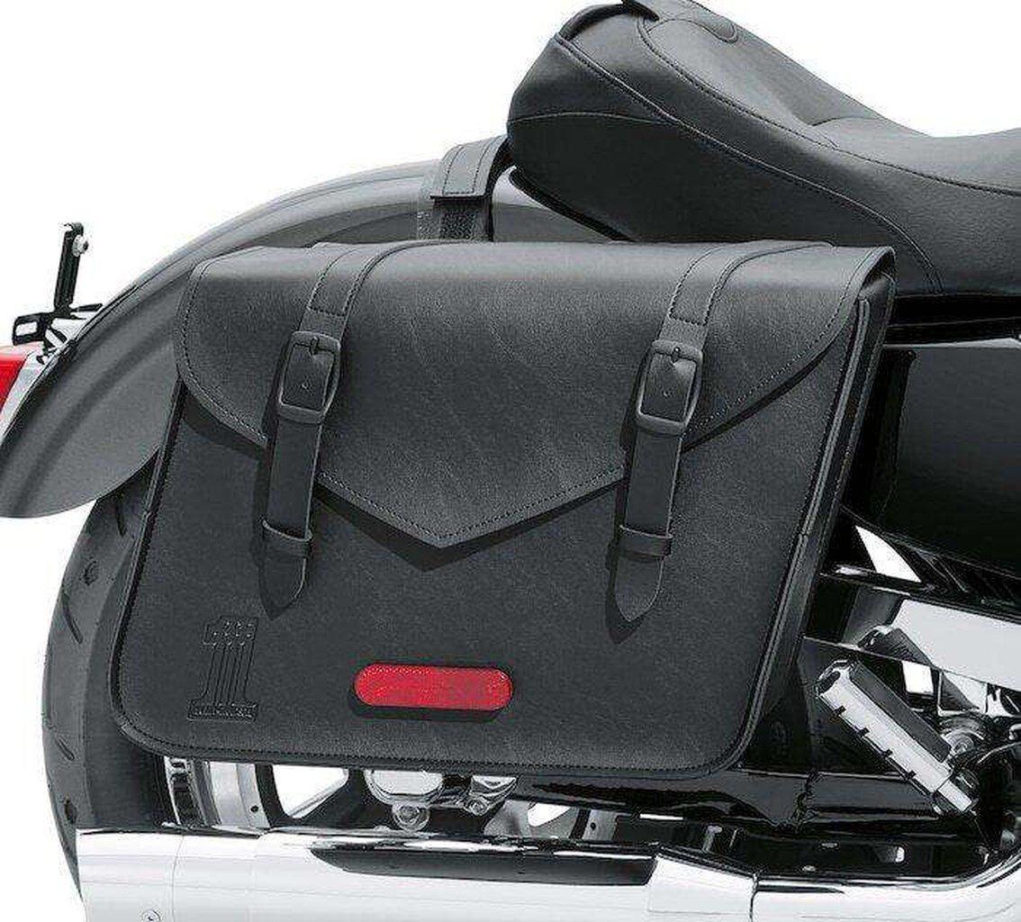 Black Standard Line Large Throw-Over Saddlebags-90201770-Rolling Thunder Harley-Davidson