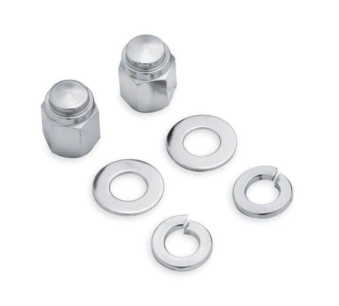 Chrome Fork Axle Retainer Nut Kit-45813-03-Rolling Thunder Harley-Davidson