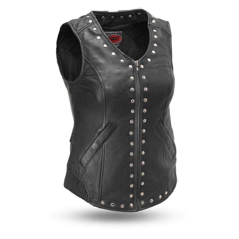 Empress Ladies Leather Vest-Rolling Thunder Harley-Davidson