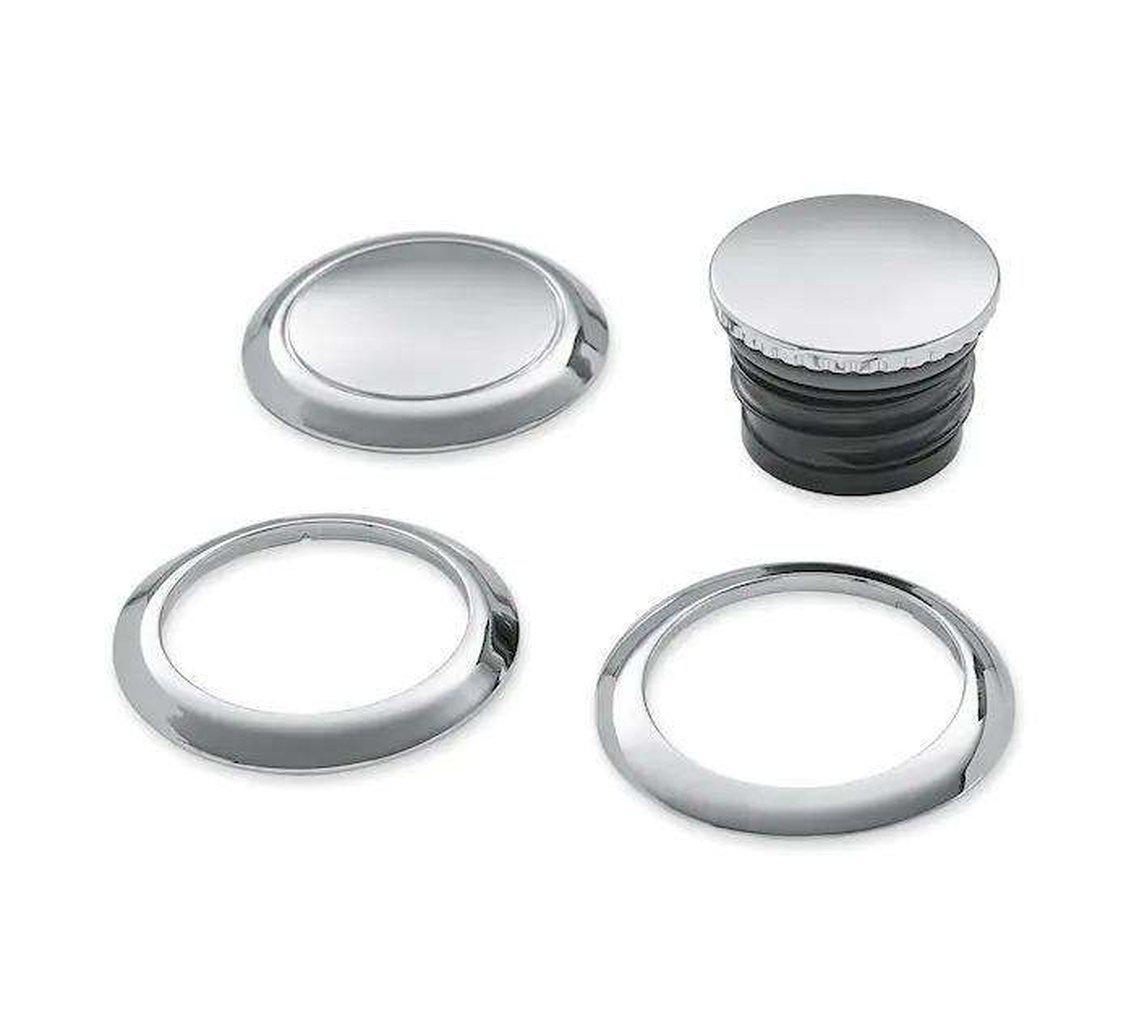 Flush-Mount Fuel Cap And Left Side Tank Cap Kit - '18 & Later-61100131-Rolling Thunder Harley-Davidson