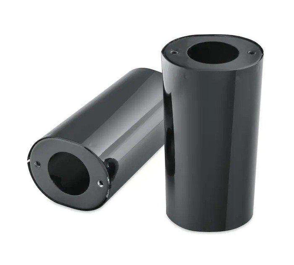 Gloss Black Upper Fork Slider Covers-45591-02-Rolling Thunder Harley-Davidson