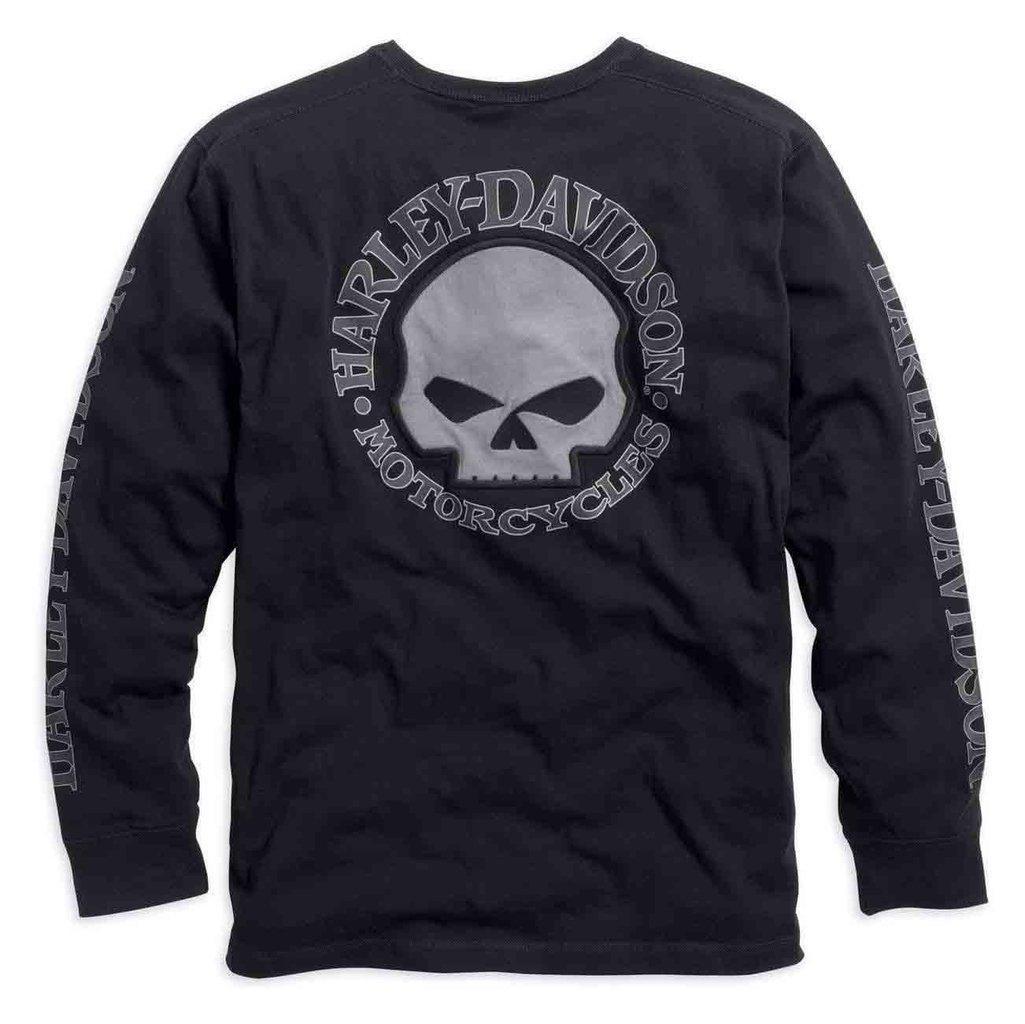Harley-Davidson Long Sleeve Willie G Skull Tee-Rolling Thunder Harley-Davidson