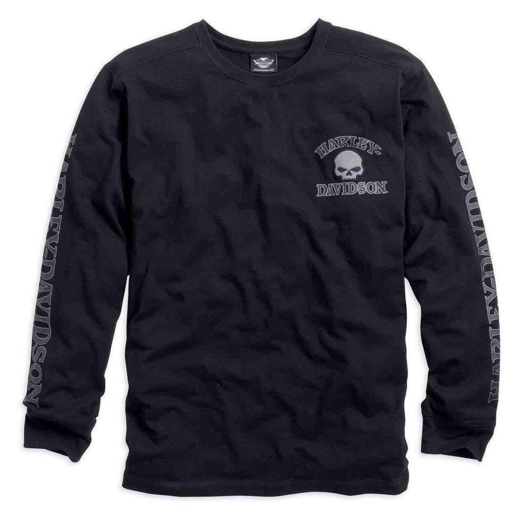 Harley-Davidson Long Sleeve Willie G Skull Tee-Rolling Thunder Harley-Davidson