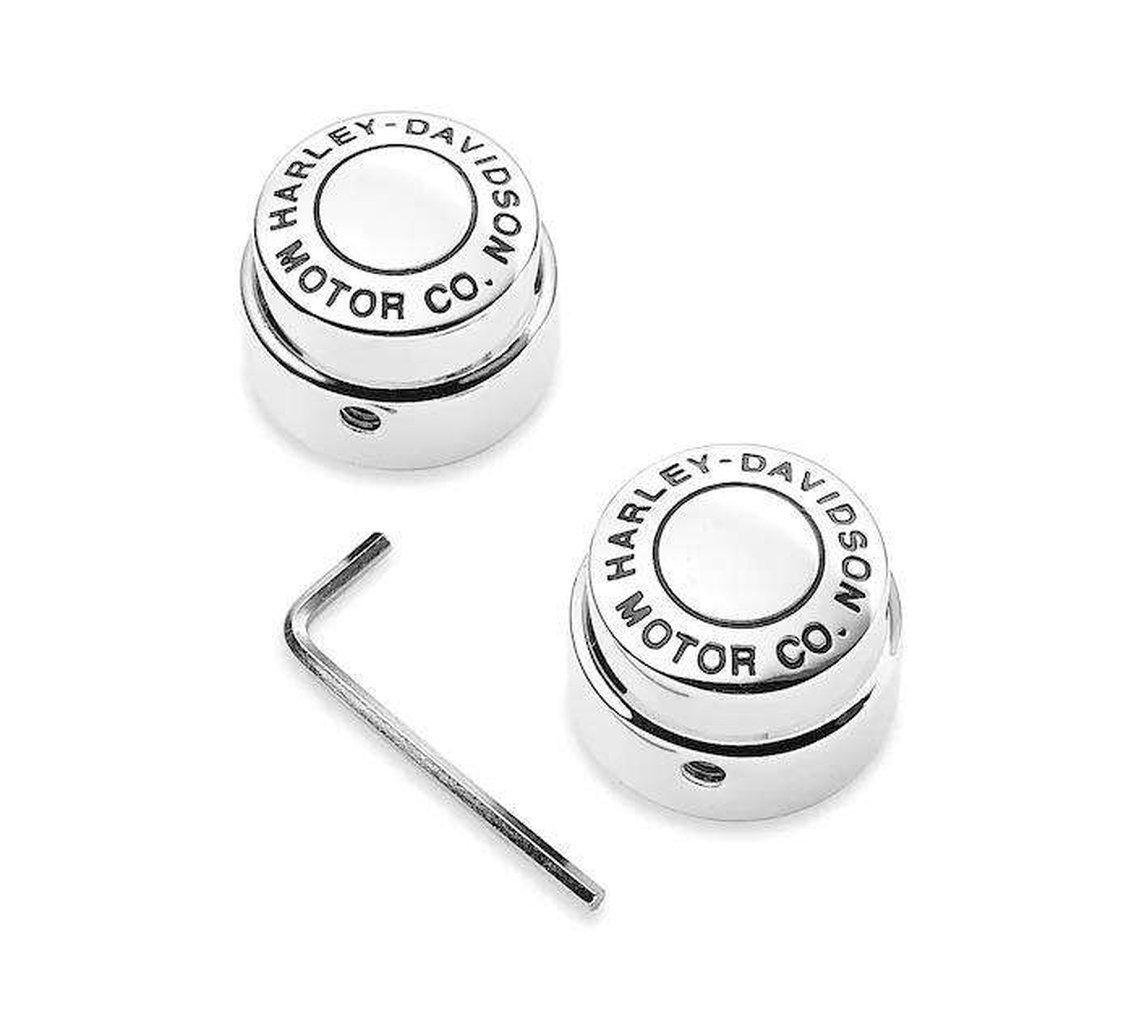 Harley-Davidson Motor Co. Front Axle Nut Covers-44148-07A-Rolling Thunder Harley-Davidson
