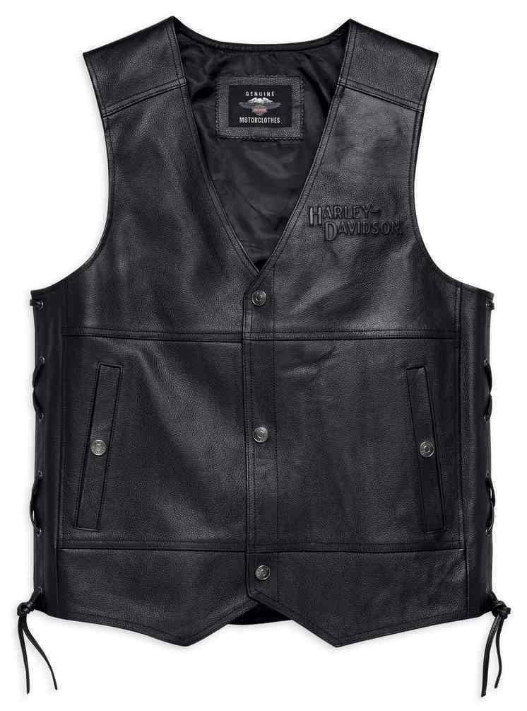 Harley-Davidson Tradition Ii Leather Vest-98024-18VM/222L-Rolling Thunder Harley-Davidson