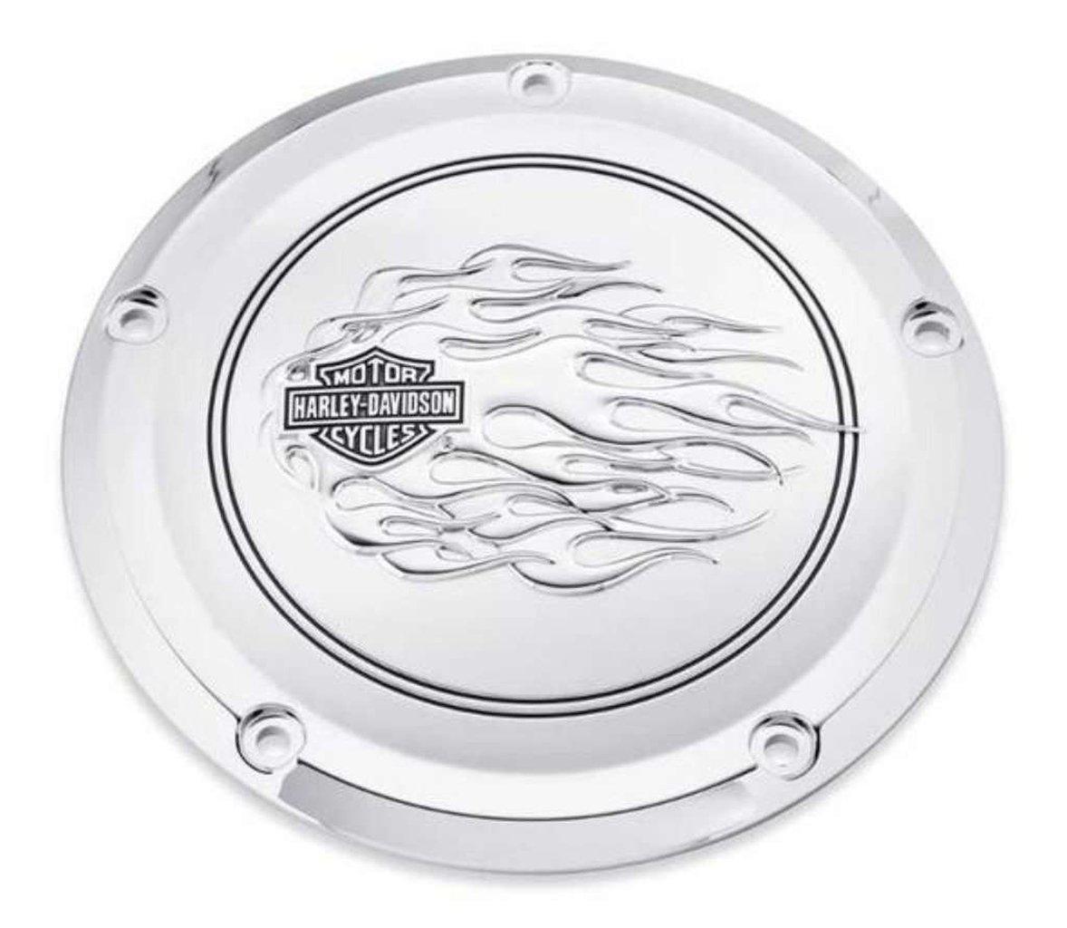 Harley-Davidson® B&S Flames Derby Cover-25700473-Rolling Thunder Harley-Davidson