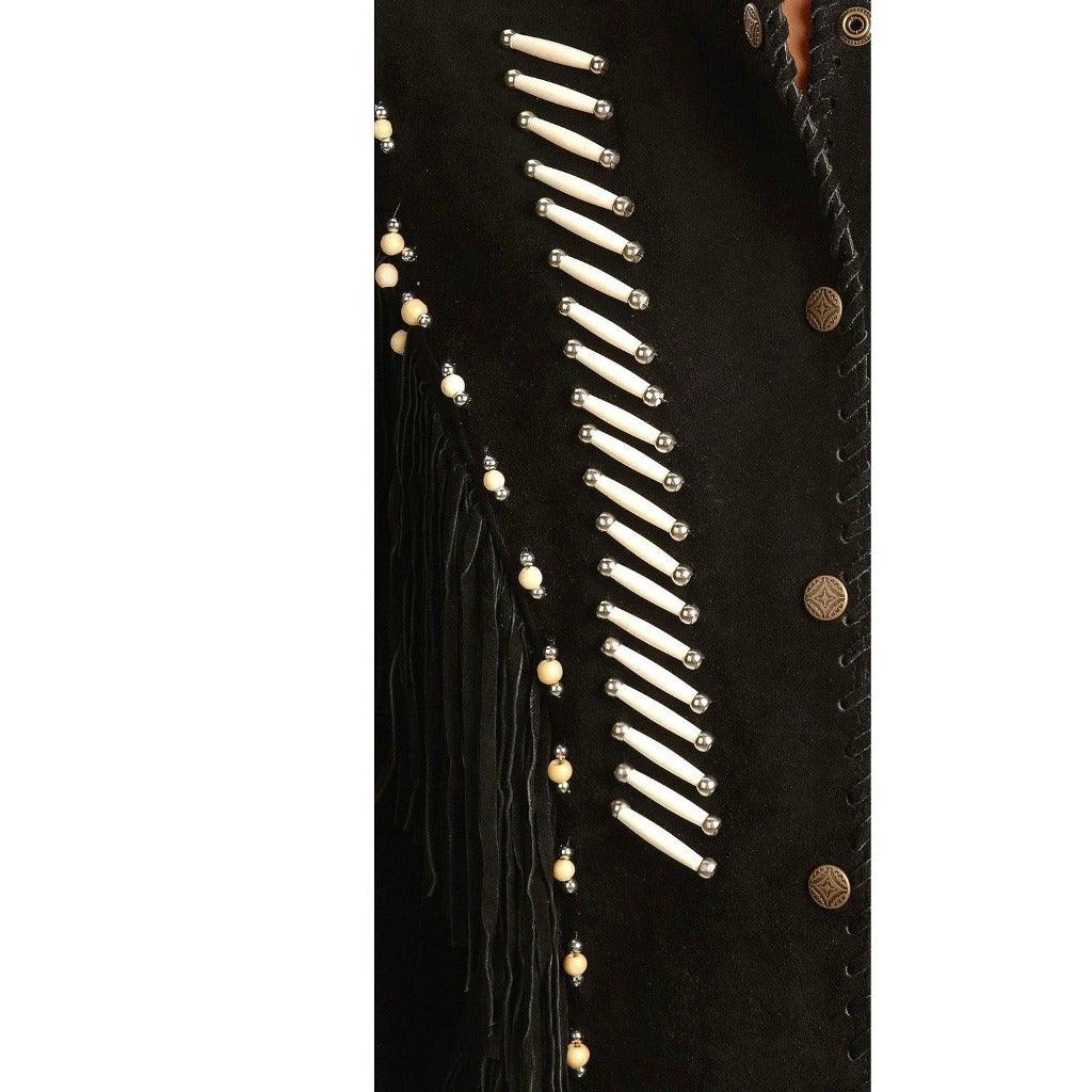 Ladies Beaded Suede Jacket-Rolling Thunder Harley-Davidson