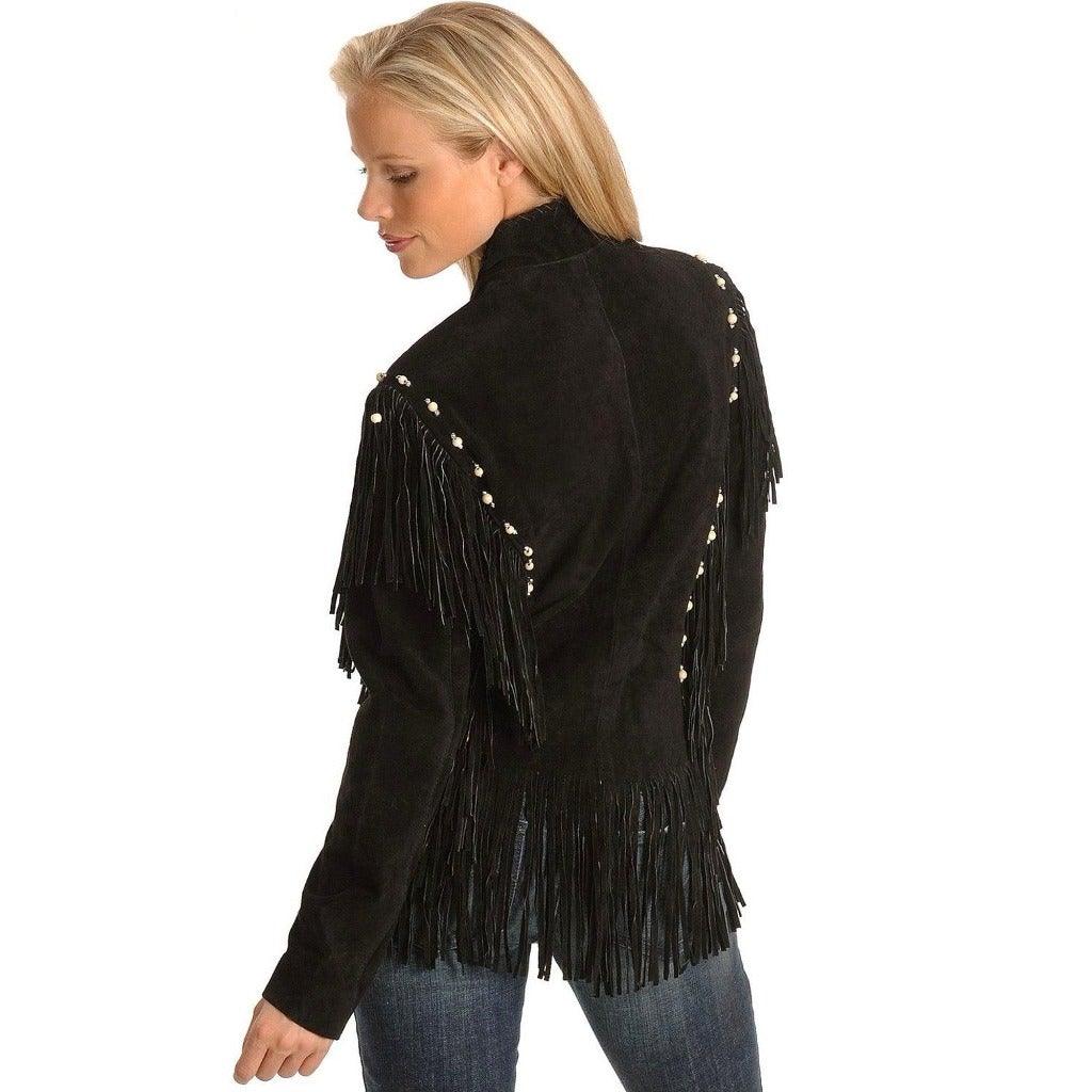 Ladies Beaded Suede Jacket-Rolling Thunder Harley-Davidson