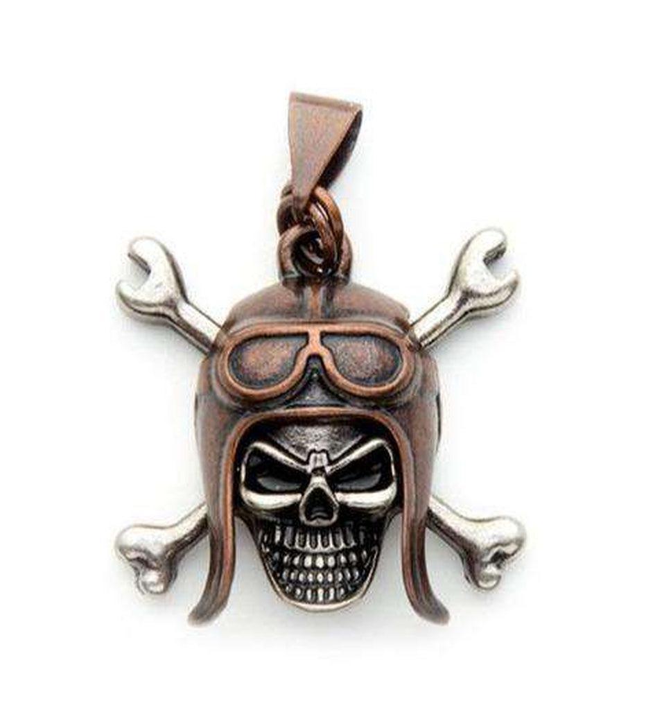 Pendant Zip Pull Skull & Cross Bone Biker-HG61026-Rolling Thunder Harley-Davidson