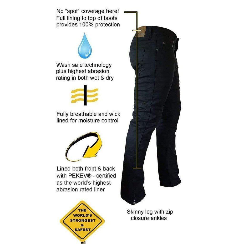 Resurgence Men'S Skinny Black Riding Jeans-Rolling Thunder Harley-Davidson