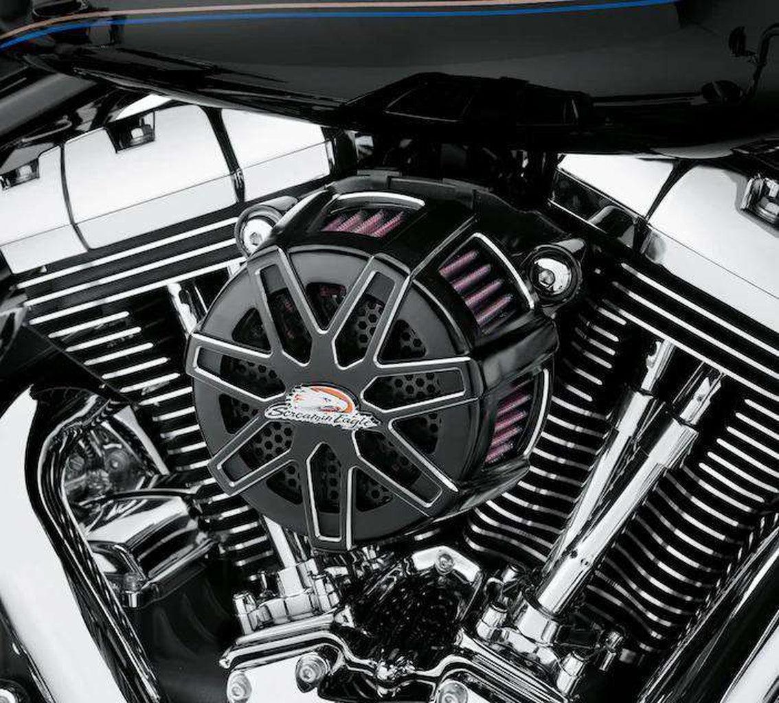 Screamin' Eagle Chisel Extreme Billet Air Cleaner Kit-29400127-Rolling Thunder Harley-Davidson