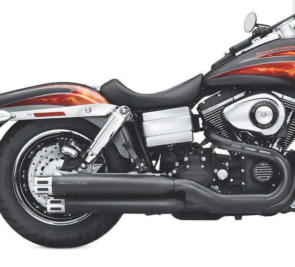 Screamin' Eagle Street Performance Staggered Dual Mufflers-80601-09A-Rolling Thunder Harley-Davidson