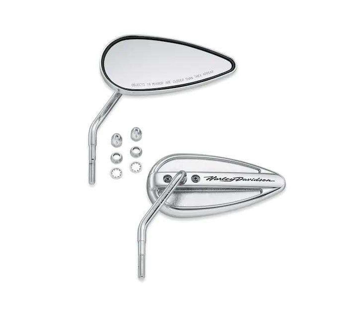 Script Teardrop Mirrors-91968-98-Rolling Thunder Harley-Davidson