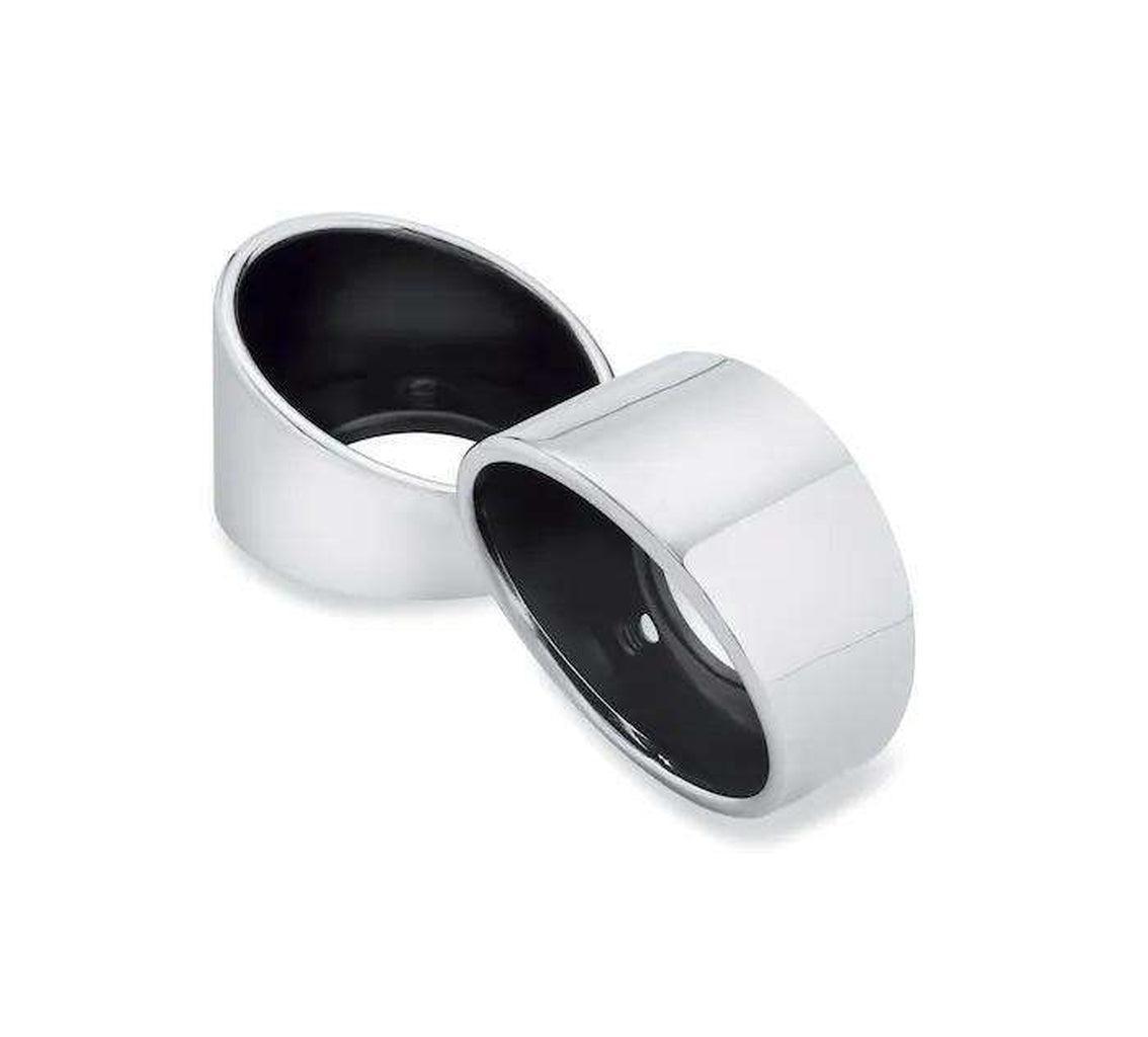 Short Slash Up/Down/Out 4 In. End Caps-65100062-Rolling Thunder Harley-Davidson