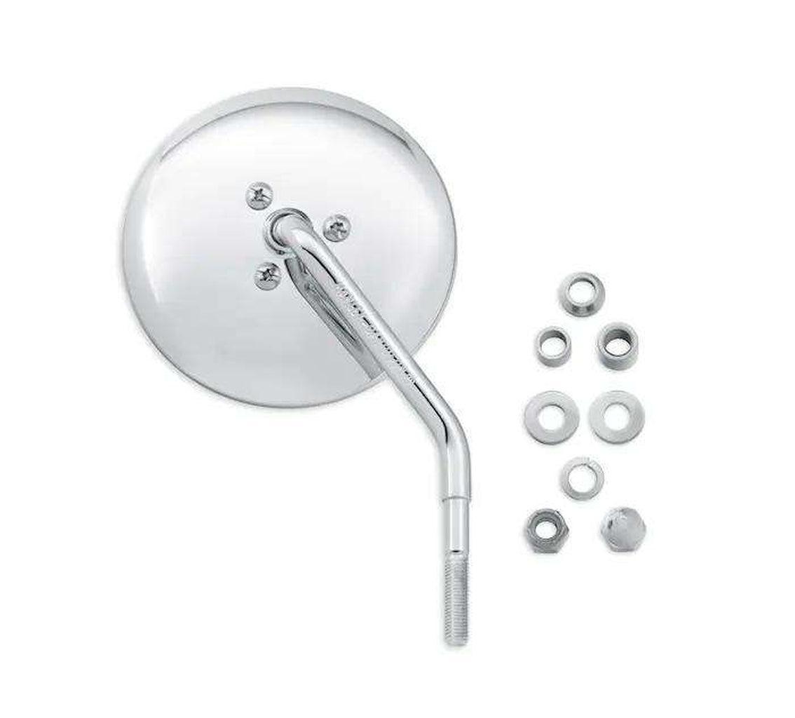 Short Stem One-Piece Round Mirror - Right Side-91930-92T-Rolling Thunder Harley-Davidson