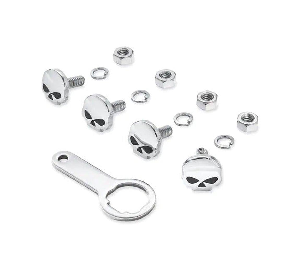 Skull License Plate Mounting Hardware-94546-05-Rolling Thunder Harley-Davidson