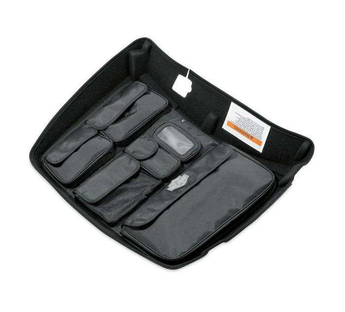 Tour-Pak Lid Fitted Lining With Organizer - Premium Black-53000392-Rolling Thunder Harley-Davidson