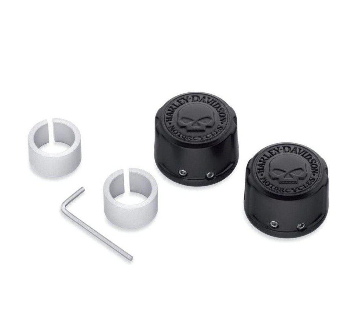 Willie G Skull Front Axle Nut Covers-43000096-Rolling Thunder Harley-Davidson