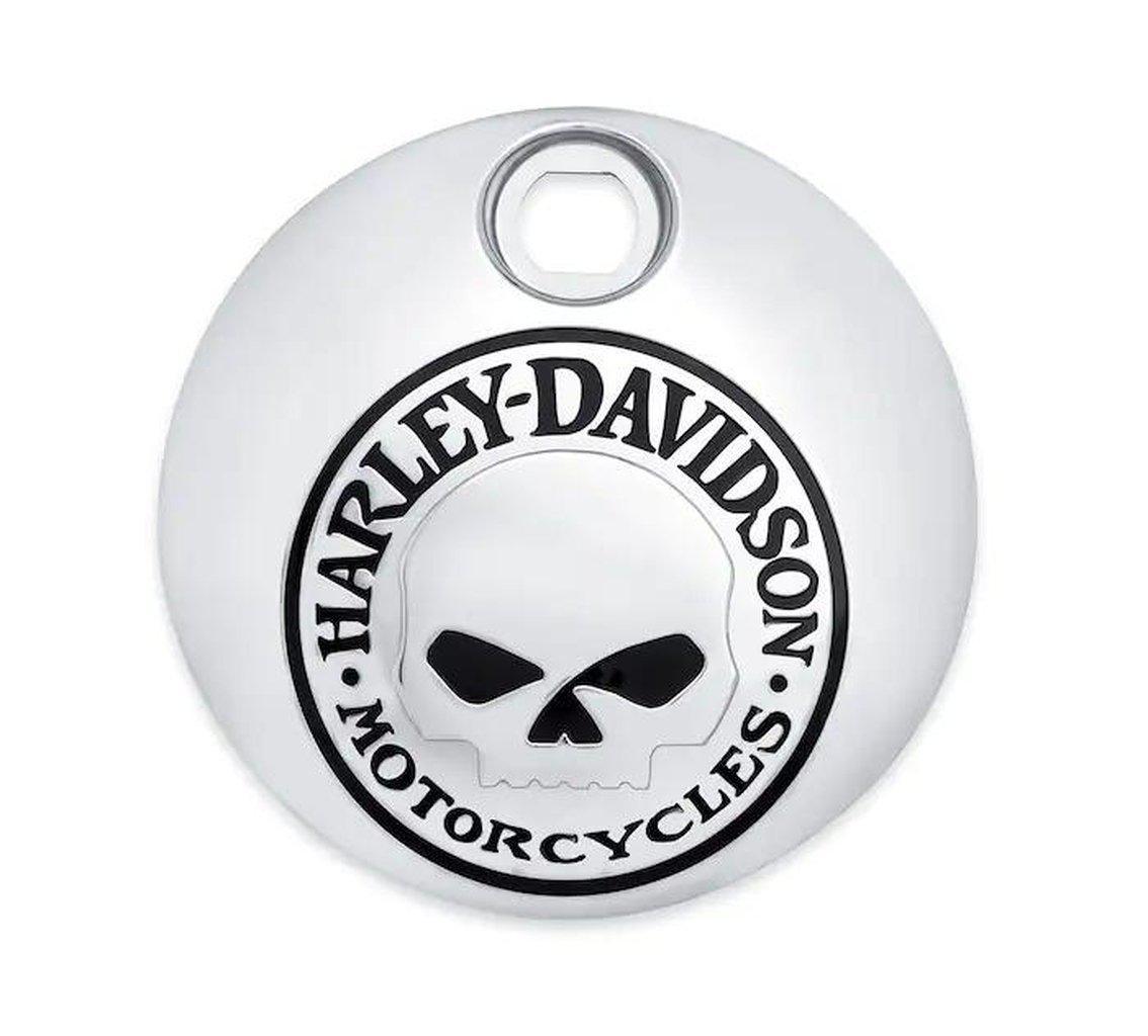 Willie G Skull Fuel Tank Console Door - '08 & Later Tourer-61308-09A-Rolling Thunder Harley-Davidson