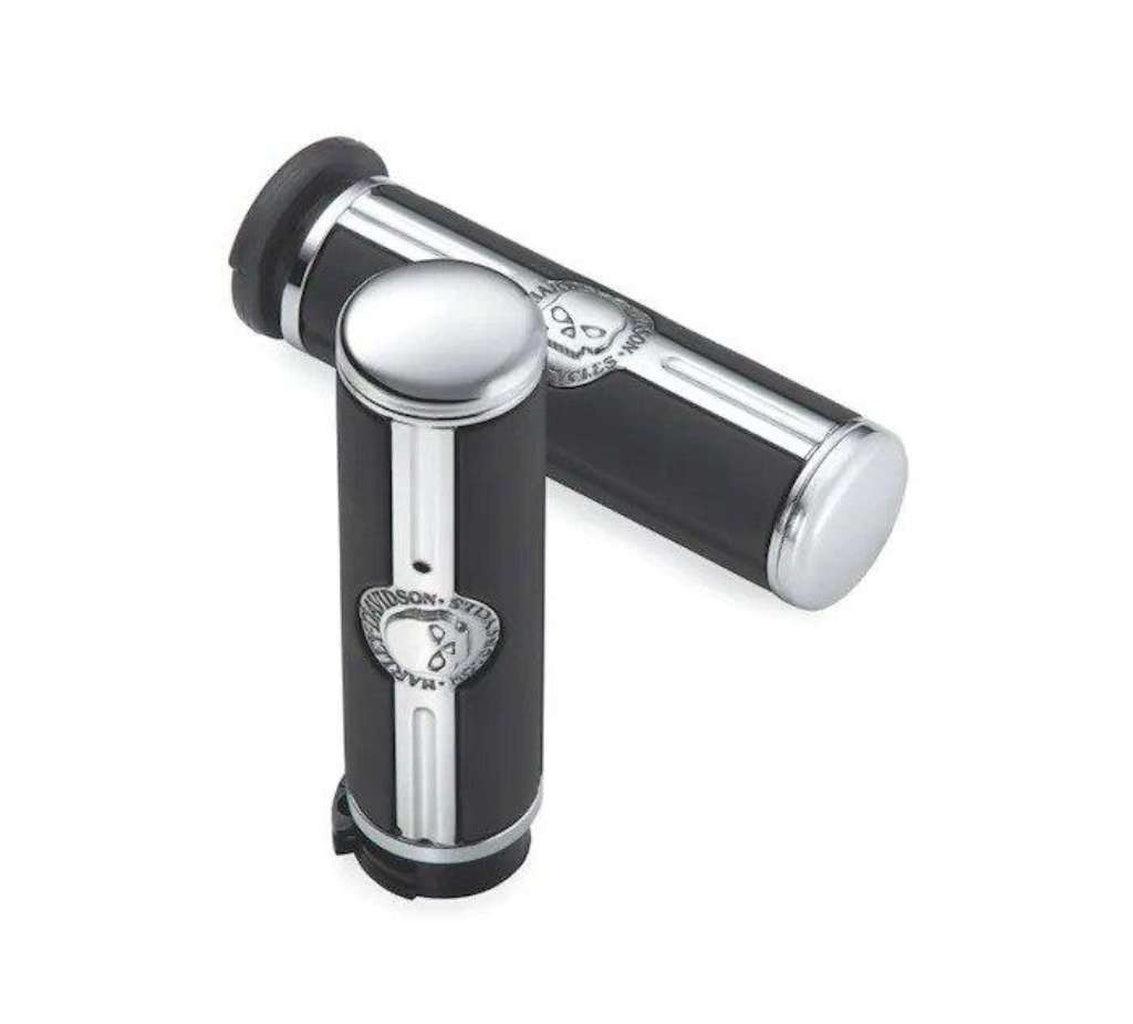 Willie G Skull Hand Grips-56751-04-Rolling Thunder Harley-Davidson