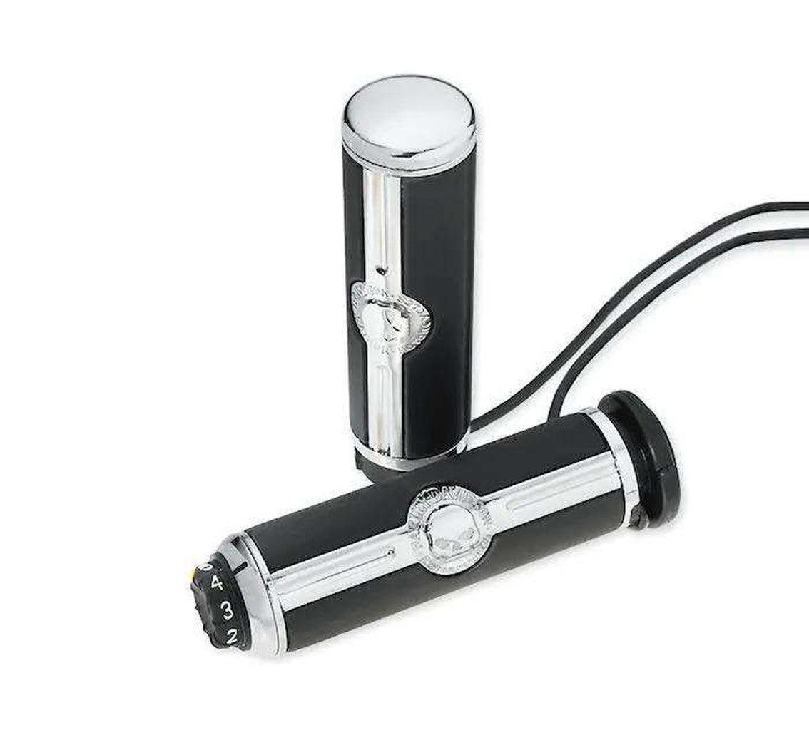 Willie G Skull Heated Grips - Throttle By Wire-56100260-Rolling Thunder Harley-Davidson